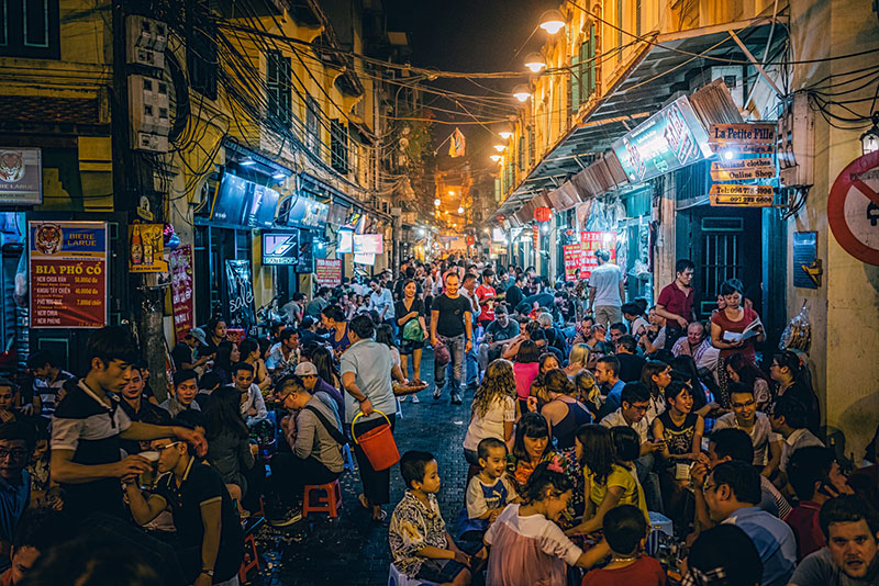 Ta Hien Street in Hanoi