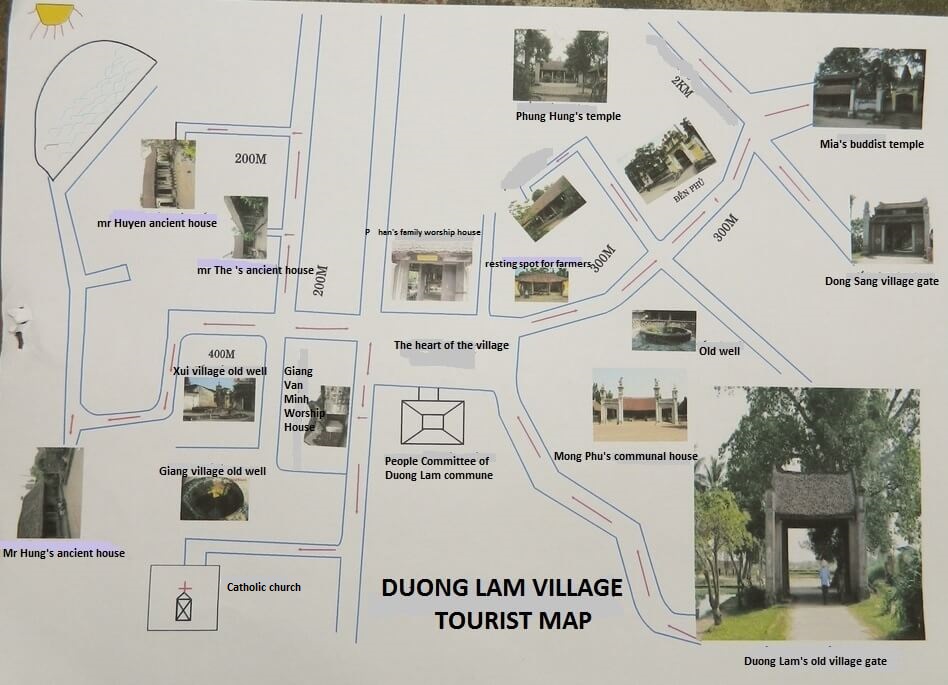 Map of Duong Lam Ancient Village