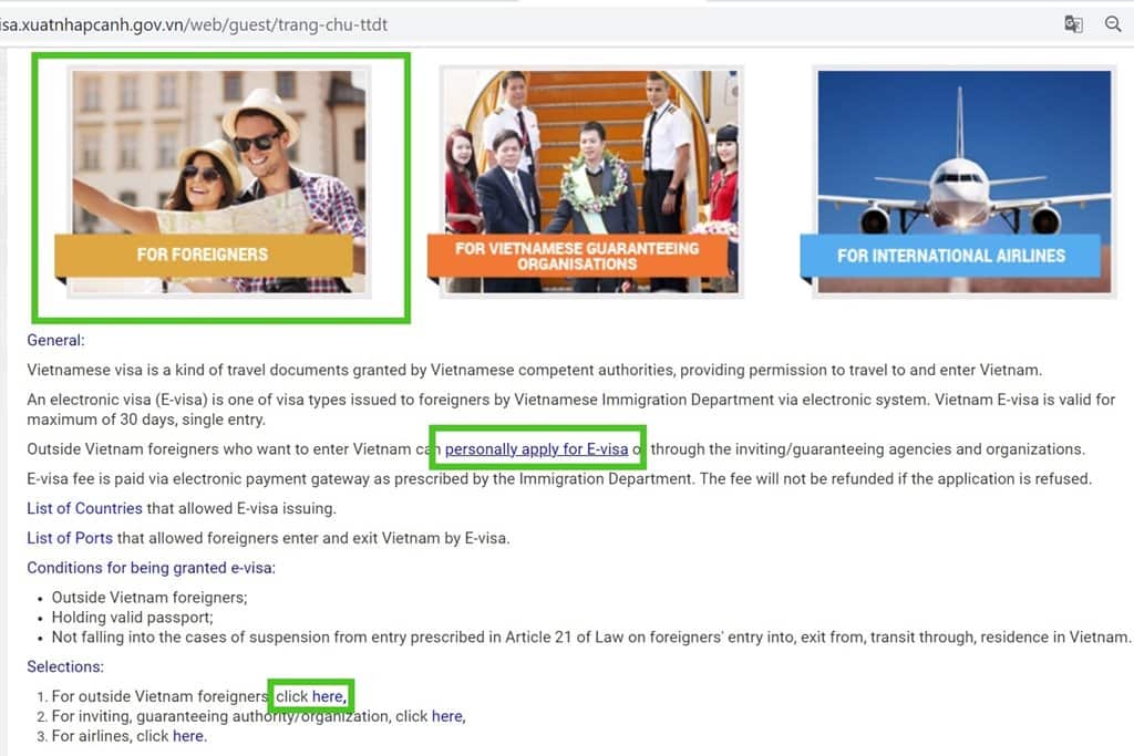 Steps 2 to apply for Vietnam e visa online