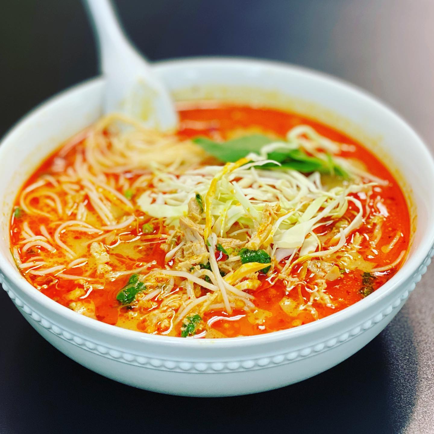 Khao poon is a popular type of spicy Lao rice vermicelli soup