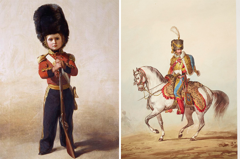 Left: Prince Arthur (1850-1942) Inscribed 1853，Right：French Army. About 1814. 