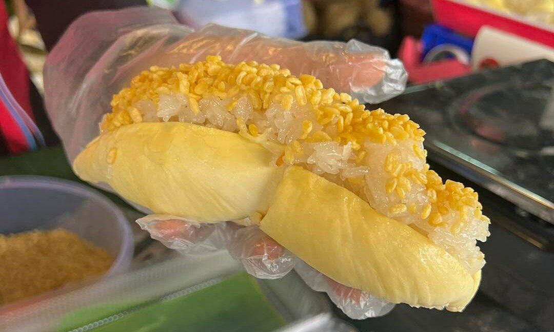 Sticky rice with durian in Thailand