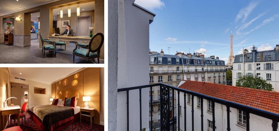 Enjoy your stay in Paris with Hotel Muguet, a charming accommodation close to the Eiffel Tower.