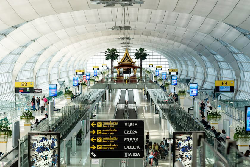 Suvarnabhumi airport terminal in Bangkok