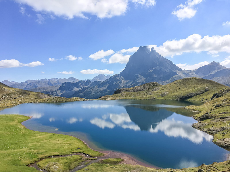 The Ossau Valley offers an ideal playground for outdoor sports in August, when blue sky.