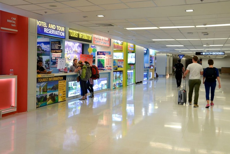The tourist information desk at Phuket airport