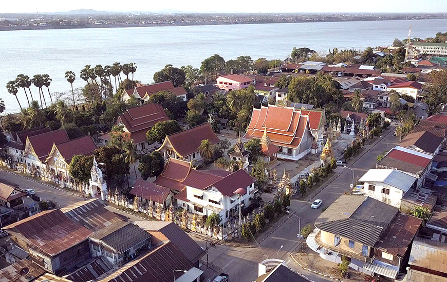 Savannakhet beside the Mekong river