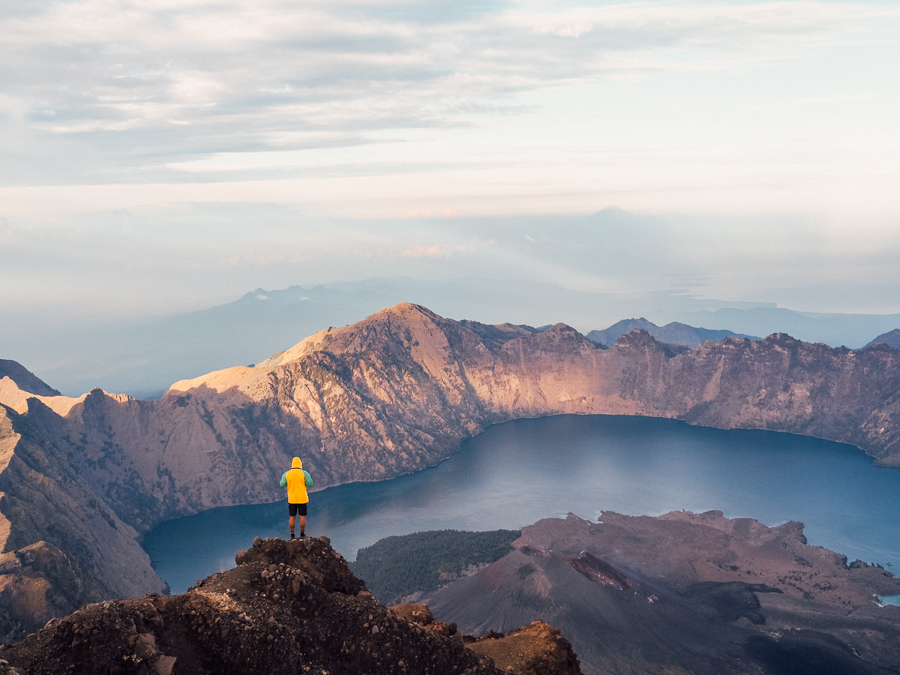 Mount Rinjani is one of the highest volcanoes in Indonesia.
