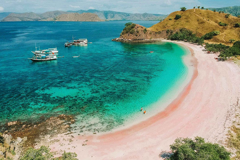 Pink Beach in Lombok Indonesia