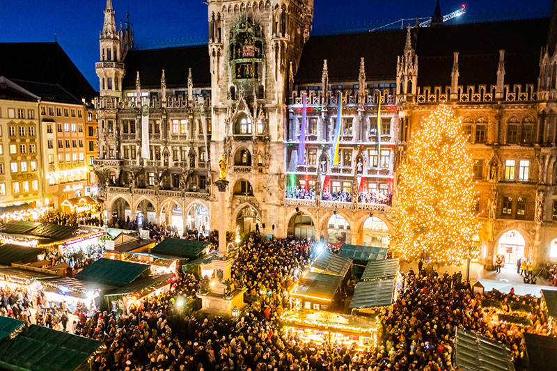 Marienplatz Christmas Market, most famous Christmas market in Munich