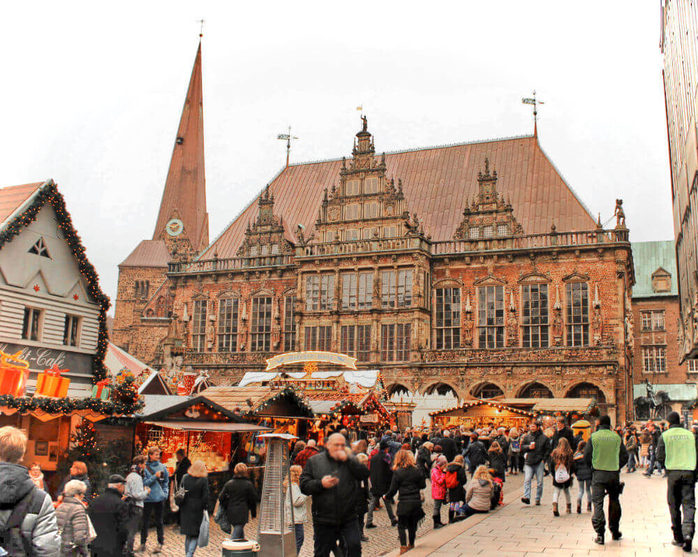 Old Town Bremen Germany in Winter Christmas Market