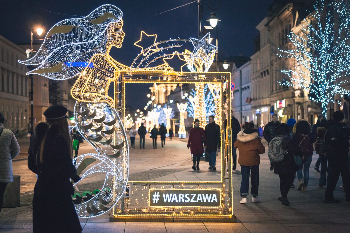 Christmas lights in Royal Route, Warsaw