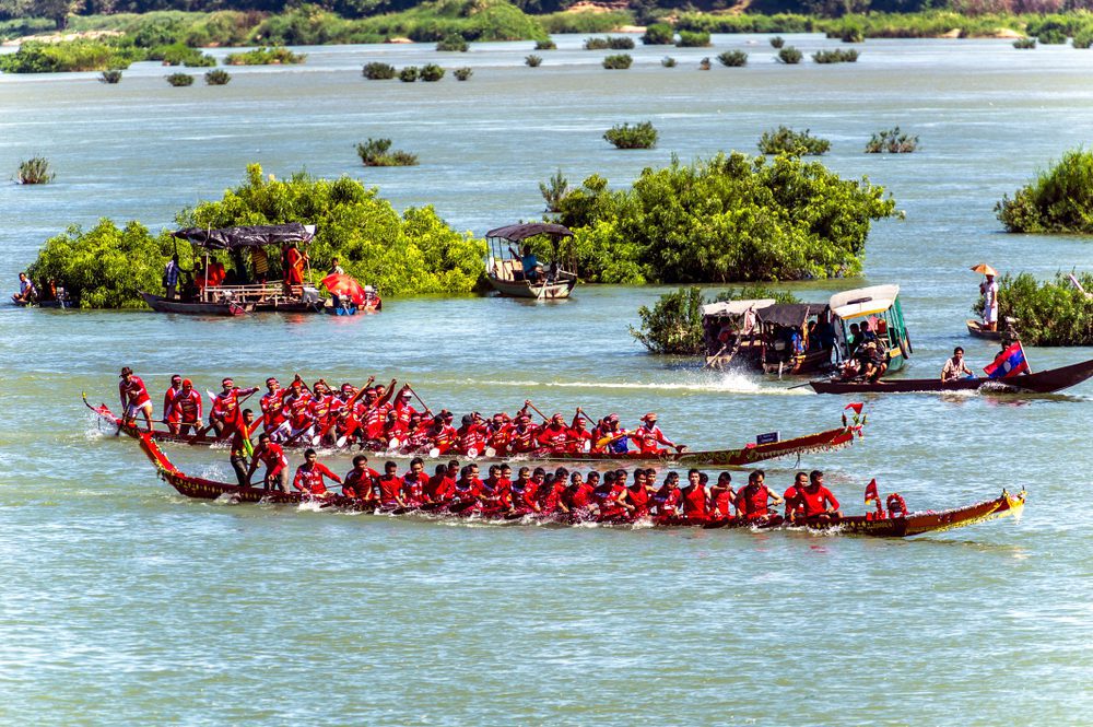Boat racing festival called Boun Suang Heua in Laos