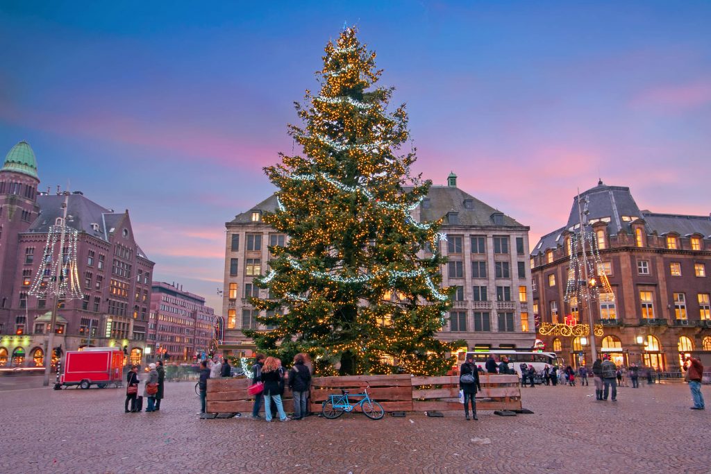 Christmas tree in Dam Square, Amsterdam