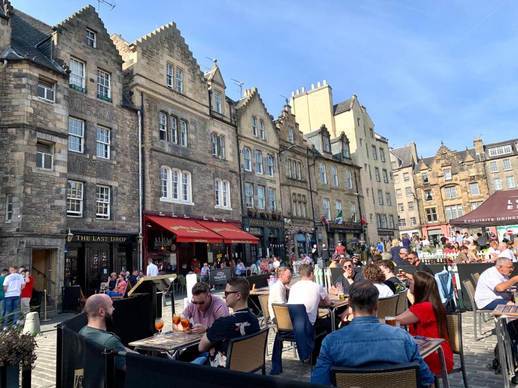Grassmarket - Historic Marketplace in Old Town Edinburgh.