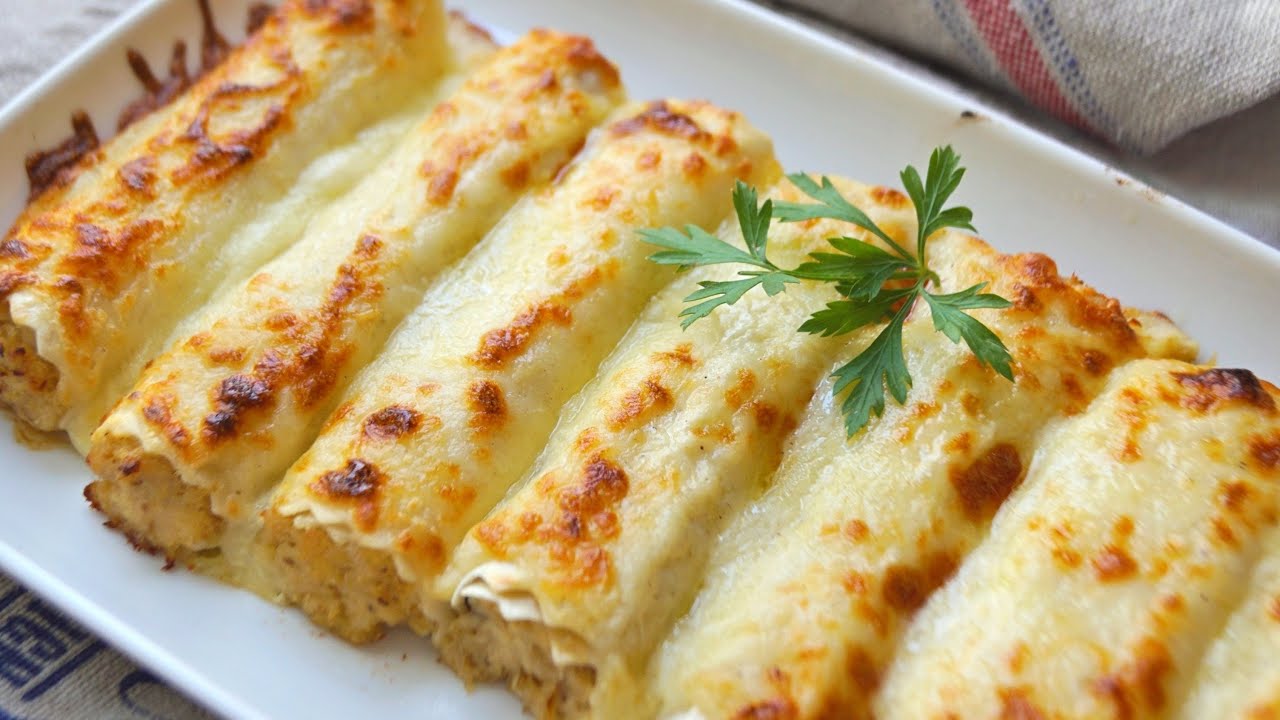 San Esteban cannelloni - a typical Catalan dish in Saint Stephen's Day.
