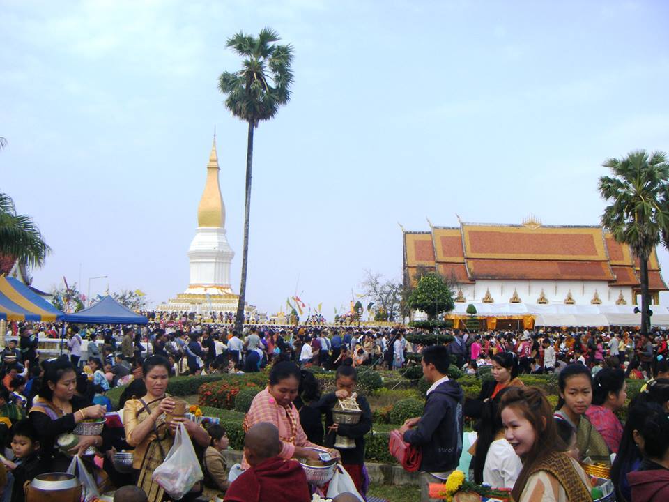 Sikhottabong Stupa festival in Laos