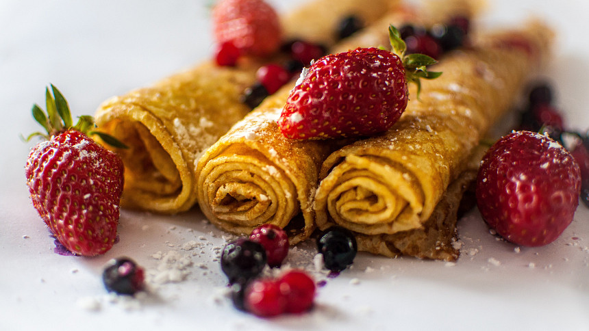 Palacinky are Slovakian-style pancakes that are nicely filling.