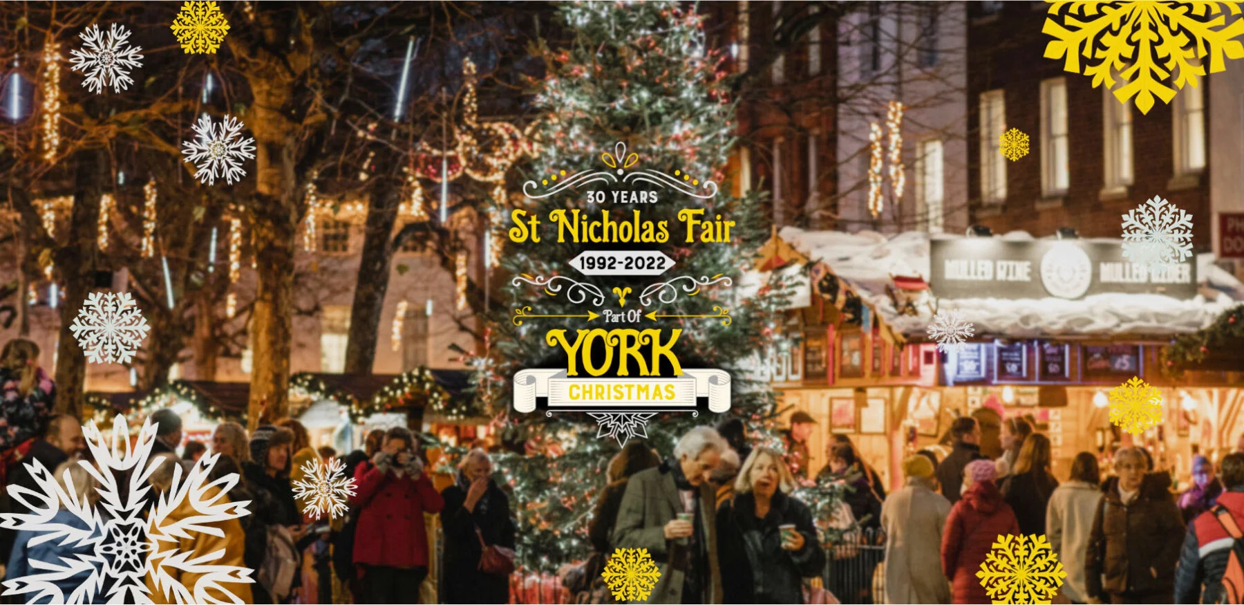 York Christmas fair with local businesses selling everything from handmade gifts to delicious treats.