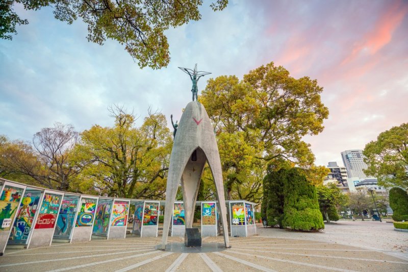 The Children's Peace Monument was inspired by Sadako Sasaki, who was just two years old at the time of the atomic bomb.