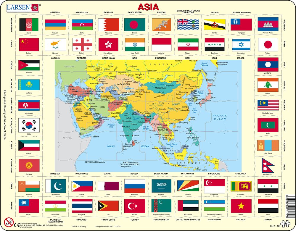 Asia - Maps of the countries and regions