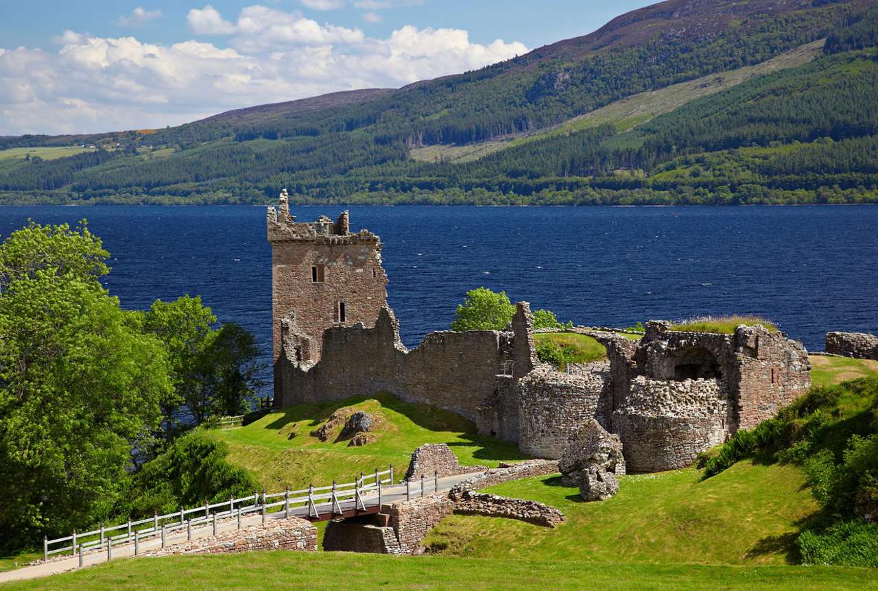 Urquhart Castle on the shores of Loch Ness near Drumnadrochit