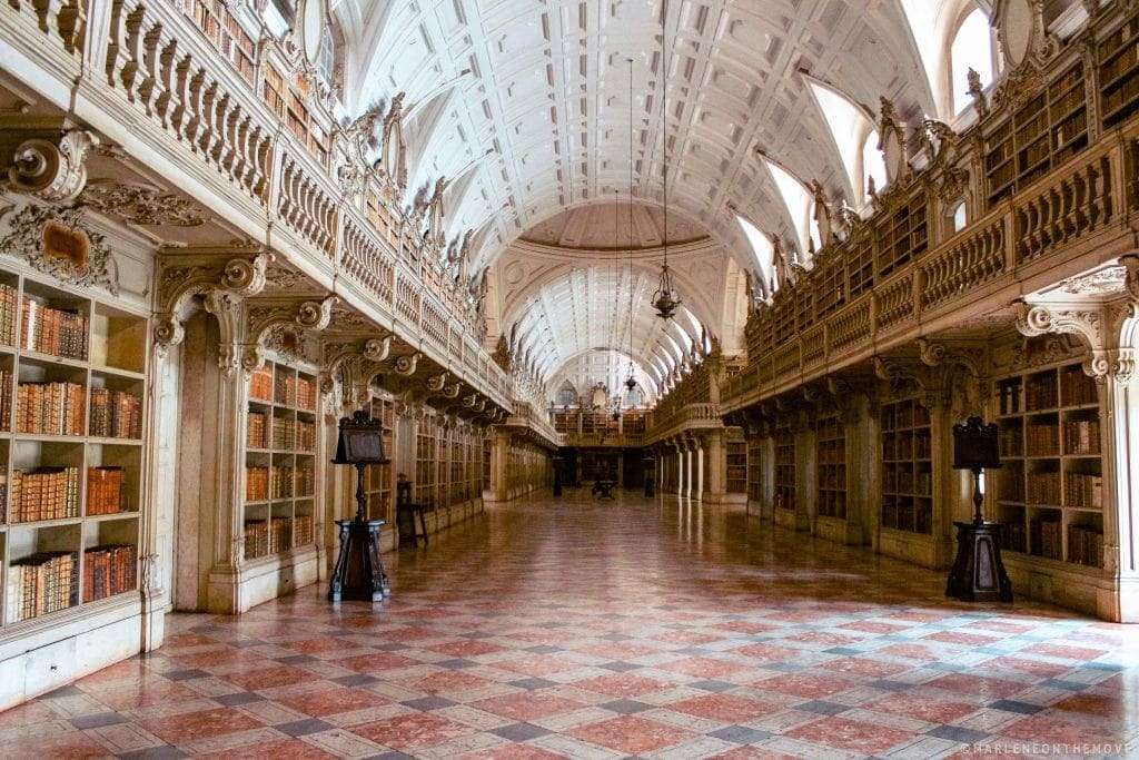 The Mafra Palace Library is part of the Mafra National Palace in Portugal, a UNESCO world heritage site.
