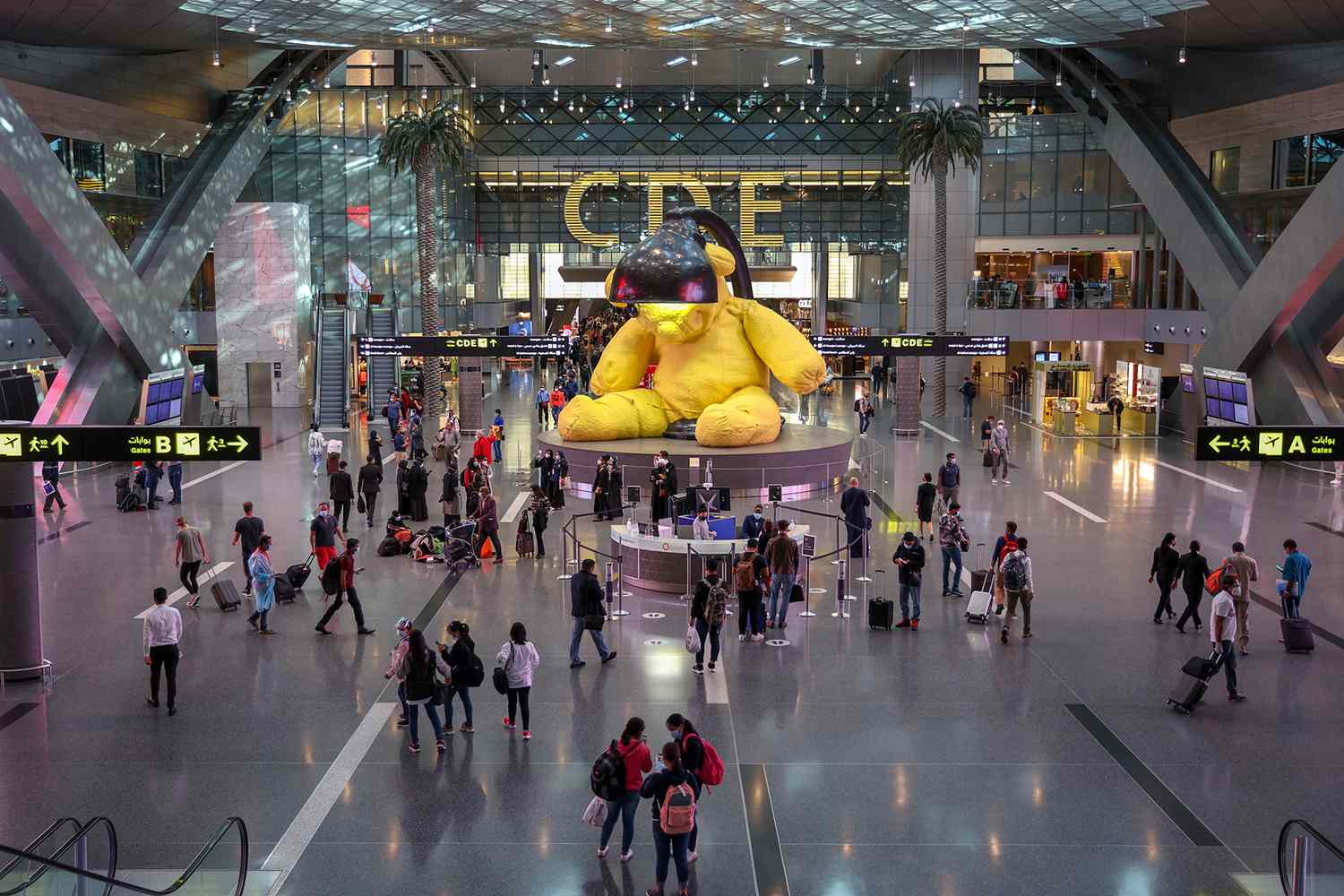 Lamp Bear, Hamad International Airport, Doha, Qatar 